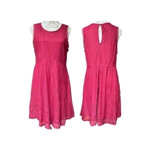 Burgundy Lace Mini Dress XL Dark Fairy Romantic Coquette Fairycore Fit Flare